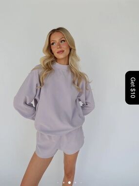 Milkstain Apparel Taro Lounge Sweatshirt & Shorts Set